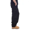 Pantaloni da uomo Primavera Autunno Casual Uomo Cargo Pantaloni larghi in cotone Tuta da uomo Jogging dritti multitasche Homme 5XL