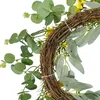 Decorative Flowers 2023 Artificial Easter Egg Wreath Front Door Window Hanging Simulation Garland For Decorations