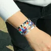 Strand KELITCH Purple Color Charm Bracelet Women Rainbow Tila Beads Bracelets Handmade Colorful Wraps Stretch