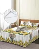 Bed Skirt Elephant Sunflower Flower White Elastic Fitted Bedspread With Pillowcases Mattress Cover Bedding Set Sheet