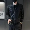 Männer Daunen Parkas Y2K Streetwear Nachtclub Bühne Dünne Motorrad Jacken Trendyol Männer Hip Hop Pailletten Bomber Jacke Mantel Mode kleidung 231219