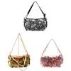 Evening Bag Sequins Handbags Top Handle Clutches Wallets with Chain for Vacation Beach Cocktail Party Shopping Bridal 231219