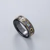 Zwart Wit Keramische Cluster Band Ringen bague anillos voor heren en vrouwen verloving bruidspaar sieraden minnaar gift267y