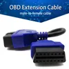 Förlängningskabel 30 cm OBD2 Plug-adapter 16-stifts obdii-skanningsverktyg Diagnostisk förlängningssladd