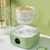 Mini tvättmaskiner 6l 11l bärbar vikning tvättmaskinkläder snurrtork hink underkläder strumpor ultraljud resor stor kapacitet mini bricka