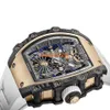 RichardMiler da uomo Orologi di lusso Orologi da polso automatici RichardMiler RM21-01 Carica manuale Tourbillon Aerodyne Orologio da uomo in edizione limitata HBRP