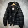 Monclair jaqueta estilo moderno emagrecimento cordão acolchoado jaqueta masculina designer jaqueta quente parka engrossado à prova de vento jaqueta de inverno monclair 9227