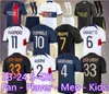 2023 2024 Paris Maillots De Futbol Futbol Formaları Kolo Muani Mbappe O.Dembele M.Asensio Hakimi 23 24 Futbol Gömlek Zaire-Emery Maillot Foot Men Çocuk Kiti