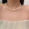 Chaînes Abs Imitation Perle Collier Coréen Perlé Clavicule Chaîne Colliers Pour Les Femmes
