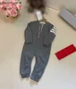 New kids jumpsuits Open file design infant bodysuit Size 59-90 White striped decoration born baby Knitted onesie Dec10