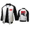 Herren Baseball Mäntel Patchwork PU Ärmel Stehkragen Jacken Fabio Quartararo Motorrad Fahrer Racing Oberbekleidung Sportbekleidung