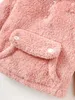Pullover Mode Winterjas voor kinderen, meisje, Pluche trui met lange mouwen en capuchon, Top met zak, Warme kleding in winterkleding voor 2-8 jaarL231215
