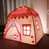 Игрушечные палатки Портативный детский игровой дом детская палатка палатка палатка Enfant Детская палатка розовый голубой детские игровые дома Внутренний открытый игрушечный дом принцесса Q231220