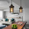 Vintage Industrial Ceiling Lights Single Head Iron Cage Design Pendant Lamp Kitchen Bar Living Room Hanging Light Home Lighting201k