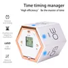 Multi Sided Digital Timers Desk Timer Cube Gravity Sensor Flip Timer for Study Office Sports Cooking Count Down Up Tools 231220