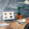 Maty stołowe kaktus Zestaw 6 sztuk na napoje zabawne podstawki Prezent z uchwytem na kwiaty odpowiednie dekoracja baru domowego biura domowego