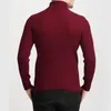 Maglioni da uomo Maglione tinta unita dolcevita lavorato a maglia autunno inverno slim fit camicia con fondo a coste collo alto per il calore