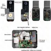 Serrature per porte TUYA WIFI serratura intelligente impermeabile per esterni digitale biometrica con impronta digitale con porta elettronica con telecomando 231219