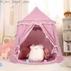 Toy Tents Children Teepee Tent Game House Indoor Baby Game Portable Princess Castle Small House Mongolian Birthday Tent Q231220