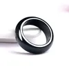 Rings de cluster Trendy Handmade Black Jadeite Charm Ring com Certificado Mulher Homem de Luxo Jade Jóias Vintage Presentes