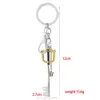 Bag delar Tillbehör Game Kingdom Hearts Sora Key Keychain Keyblade Weapon Model borttagbar metall Keyring Men bil Kvinnor smycken 231219