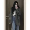 QWEEK Maglione vintage Harajuku Moda maglione da donna cardigan oversize coreano streetwear lavorato a maglia maglioni grigi autunno chic 231220