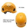 Cascos de escalada Casco de seguridad Gafas ABS Construcción Casco duro Escalada Montar Ventilación protectora Cascos Visera Trabajo al aire libre Gorro de trabajo