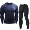 Conjunto de compactação de homens Men Sportswear Gym Gym Fitness Treination Treinamento Sport Tights Rouse Rashguard Running Tracksuit 231220