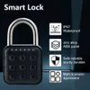 Door Locks Waterproof Password Padlock 6 Digits Code 10 Group Smart Fingerprint Lock Zinc Alloy Suitcase For Luggage Travel Antitheft 231219