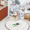 Tapis moelleux blanc pour salon, tapis de jeu poilu pour pépinière, tapis de chambre à coucher en peluche à pois doux pour enfants, avec pompons, 231220