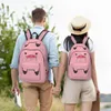 Skolväskor söta husdjur gris waddles tecknad ryggsäck skolväska student bokväska tonåringar dagpack med fickan 231219