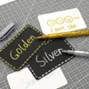 GN550 DIY Metal Waterproof Permanent Paint Greating Card Album Marker Pen Gold and Silver Drawing Student Supplies Craft 231220