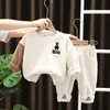 Hiver Baby Clothes Suit Boys Vêtements enfants Girls épaissis Tshirt Tshirt 2pcSet Toddler Costume Costume Kids Travers