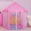 Tende giocattolo Bambini Portatile Pieghevole Principe Principessa Tenda Castello per bambini Casa da gioco Bambini Ragazze Regalo Spiaggia all'aperto Tenda con cerniera Dropship Q231220