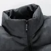 Vinter retro parkas kappa män olika färgbubbla jacka överdimensionerad varma massivt kappa streetwear faux mocka puffer jacka 231220