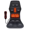 Back Massager Electric Heating Vibrating Massage Chair Pain Relief Cussion Seat Pad Lumbar Back Shoulder Massager Mattress Car Office Home Mat 231220