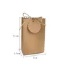 25/50Pcs Retro Kraft Paper DIY Gift Bag Jewelry Cookie Wedding Favor Candy Box Food Packaging Bag With Rope Birthday Party Decor 231220