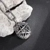Pendentif Colliers Exquis Vintage Viking Rune Hexagonal Rond Collier En Acier Inoxydable Collier Amulette Pour Hommes Bijoux