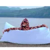 Açık havada tembel kanepe şişme şezlong hava kanepe ultralight portatif mat uyku tulumu katlanabilir plaj kamp yürüyüş, plaj parti