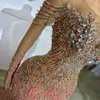Luxurious Real Photos African Aso Ebi Prom Dresses for Black Women Mermaid Beaded Illusion Evening Formal Dress for Special Occasions Birthday Party Gowns NL073