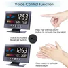 Digital Colorful Backlight Snooze Alarm Clock Weather Forecast Station Alarm Clock with Date/Temperature/Humidity/Snooze Display 231220