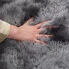 Tapis gris pour salon, tapis en peluche, tapis de sol moelleux, antidérapant, décoration de maison, en velours doux, couverture pour enfants, 231220