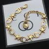 Novo designer de luxo borboleta diamante colar pulseiras elegante moda g letras mulheres colares brincos requintado designer jóias conjunto acessórios com caixa