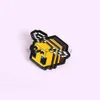 Designer Bee Enamel Brooches Fashion Mechanical Sense My Domain Creative Games Metal Badges Drip Lapel Pins Punk Jewelry Gifts