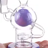 Wholesale 7'' Seed Of Life Ball Rig Glass Bong 14.5mm Female joint Water Pipes Dab Rig 5MM Thick with Glass Bowlfree shipping BJ