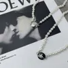 2022 سلسلة جديدة لتصميم الترقوة ، ليزا ، نفس النمط الإمبراطورة Dowager Saturn Pearl Necklace for Women