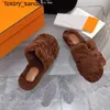 Orans teddy sandaler hshaped ull tofflor kvinnliga par platt lyxig gåva kvinnor varm toffel par mens orans cognac faux sandal toffel vinter inomhus topp kvalit wq