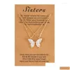 Designer Pendant Sisters for Girls Butterfly Pendants Long Jewelry Drop