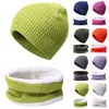 Berets Hats Scarves Fashionable Pattern Simple Solid Color Autumn And Winter Thickened Warmth Comfort Scarf Hat Gloves Set Gorros