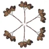 Flores decorativas Natal Bolotas Varas Mini Falso Porca Pinheiro Ramo Rústico Berry Stem Pick Galho Férias de Inverno Xmas Tree Gift Wrap Decor